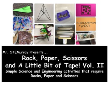 Preview of Rock, Paper, Scissors and STEM 25 simple activities to do at home or school.