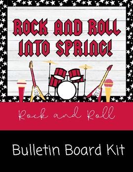 Preview of Rock & Roll Spring Bulletin Board Kit