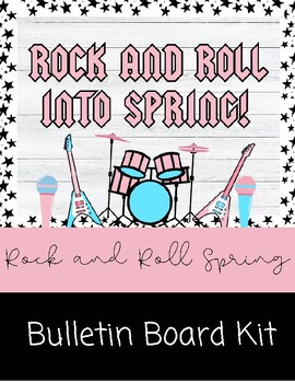 Preview of Rock & Roll into Spring Bulletin Board Kit