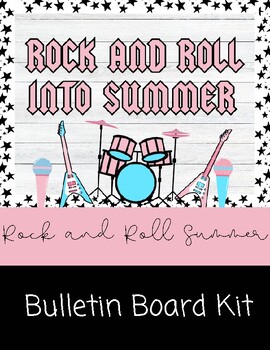 Preview of Rock & Roll into Summer Bulletin Board Kit