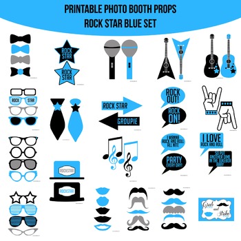 rock star photo booth props