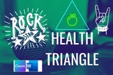 Rock Star Health Triangle (Physical Mental Social) 90's Ed
