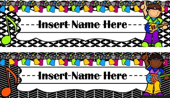 Rock Star Name Tags [Editable] by Where the First Graders Are | TpT