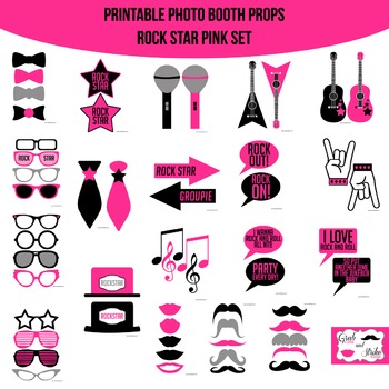 rock star photo booth props