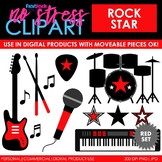 Rock Star (Red Set) Clip Art (Digital Use Ok!)