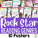 Rock Star Theme: 10 Reading Genre Posters (Bulletin Board Set)