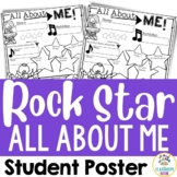 Rock Star Theme: All About Me Poster for Back to School or