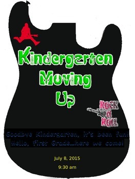 Preview of Rock Star Theme- Kindergarten Moving Up Program