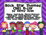 Rock Star Themed Class Decor Pack with Bright Chevron