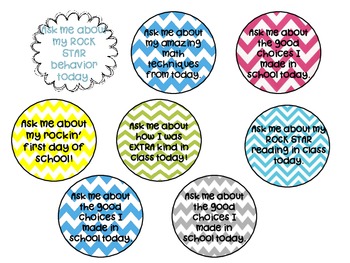 Rock Star themed Behavior tag necklaces { FREEBIE } by victoria moore