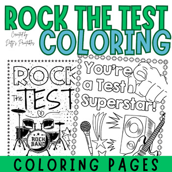 Preview of Rock The Test Coloring Pages