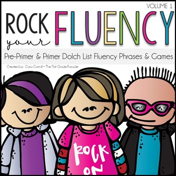 Preview of Rock Your Fluency ~ Pre-Primer & Primer Dolch Fluency Phrases, Games, & Stories