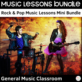 Preview of Rock and Pop Music Lessons and Worksheets Mini Bundle