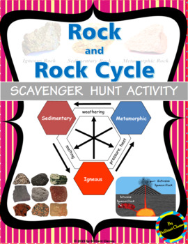 Preview of Rock and Rock Cycle Scavenger Hunt: | Printable and Digital Distance Learning
