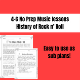 Rock and Roll Music Genre No prep elementary music sub plans