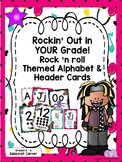 Rock and Roll Rock Star Theme  Classroom Decor Alphabet & Numbers to 20 Posters