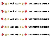 Rock and Roll Theme Writing Binder Spine