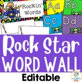Rock Star Theme: Editable Word Wall or Sound Wall Bulletin