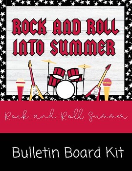Preview of Rock and Roll into Summer Bulletin Board Kit