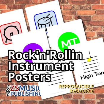 Preview of Rock'n'Rollin' Instrument Posters - Complete Set