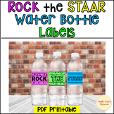 Rock the Staar Test water bottle labels Test Motivation