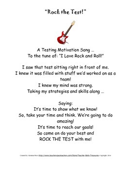 Preview of Rock the Test Song