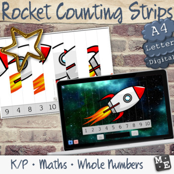 Preview of COUNTING TO 10 Number Sequencing Puzzle Strips FREE Printable Digital Activity