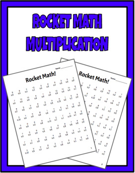 rocket math timed test worksheets teaching resources tpt