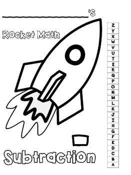 Preview of Rocket Math Student Data Sheet