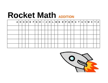 Preview of Rocket Math class chart