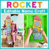 Rocket Name Craft Editable Space Craft for Preschool