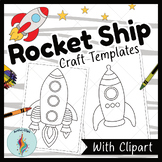 Rocket Ship Craft Templates: 16 Spaceship Outlines for Col