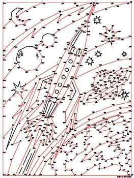 Rocket Ship Extreme Dot To Dot Connect The Dots By Tim S Printables