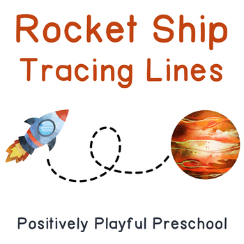 Preview of Rocket Ship Tracing Lines - Friday Freebie!