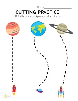 Rocket Space cutting practice by Learning Fun for early elementary