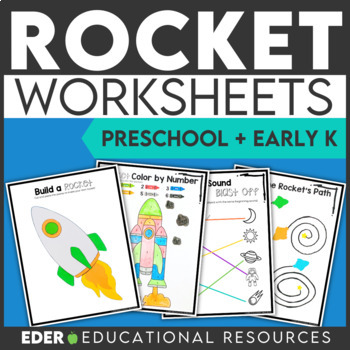 Preview of Rocket Worksheets for Preschool | Rocket Preschool Worksheets Pre-K Kindergarten