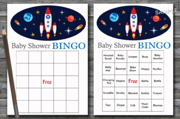 Baby Shower Bingo Template