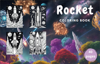 Preview of Rocket coloring book: coloring book for you children size 8.5 * 11 40 pages