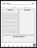 Rocketbook Recipe Card Template (Letter Size)