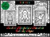 Rockets Mindfulness Coloring Pages, Kids Relaxing Printabl