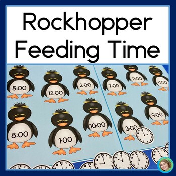 Preview of Penguins Telling Time to the Hour and Half Hour Worksheets and Games