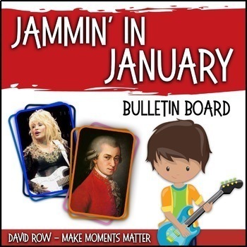 Preview of Jammin' in January - Musician and Composer of the Month Music Bulletin Board Set