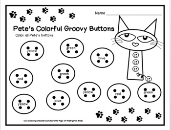 Rockin' Our Color Words with Pete the Cat by The Magic of Kindergarten