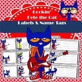 Rockin' Pete the Cat Labels & Name Tags