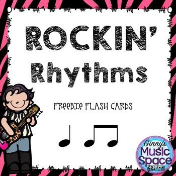 Preview of Rockin' Rhythm Flash Cards Freebie Ta TiTi