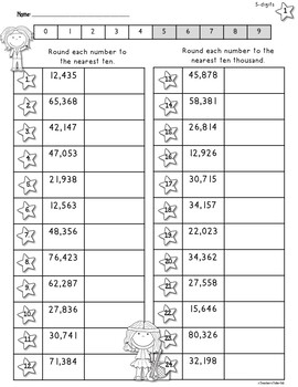 Round 4, 5, and 6 Digit Numbers Bundle Distance Learning by Teacher's ...