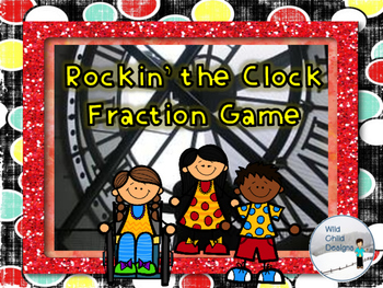 Preview of Math Game: Rockin' The Clock Fraction and Time