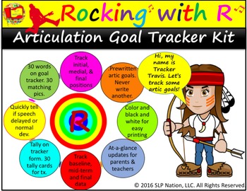 Preview of Rocking with R Goal Tracker Kit: Track R Articulation Goals with Ease.