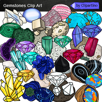 rocks and minerals clip art