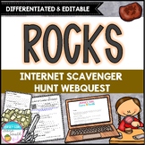 Rocks Differentiated Internet Scavenger Hunt WebQuest Acti